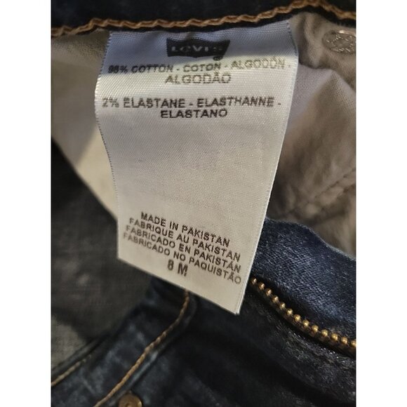Levi's 512 Jeans Womens 8M Blue Perfectly Slimming Boot Cut Dark Wash Denim - Picture 7 of 7